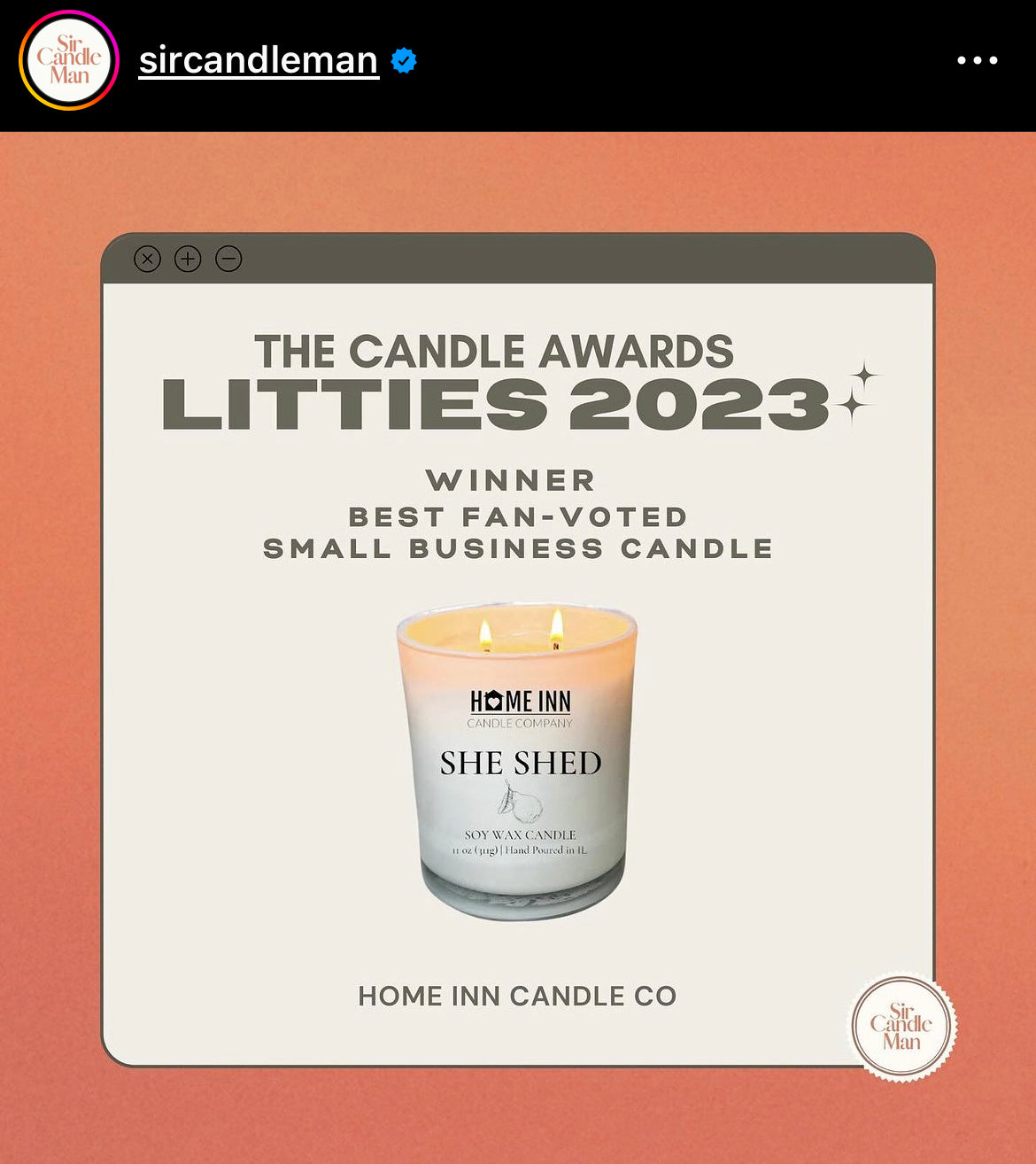 She Shed Candle | Award Winning Candle