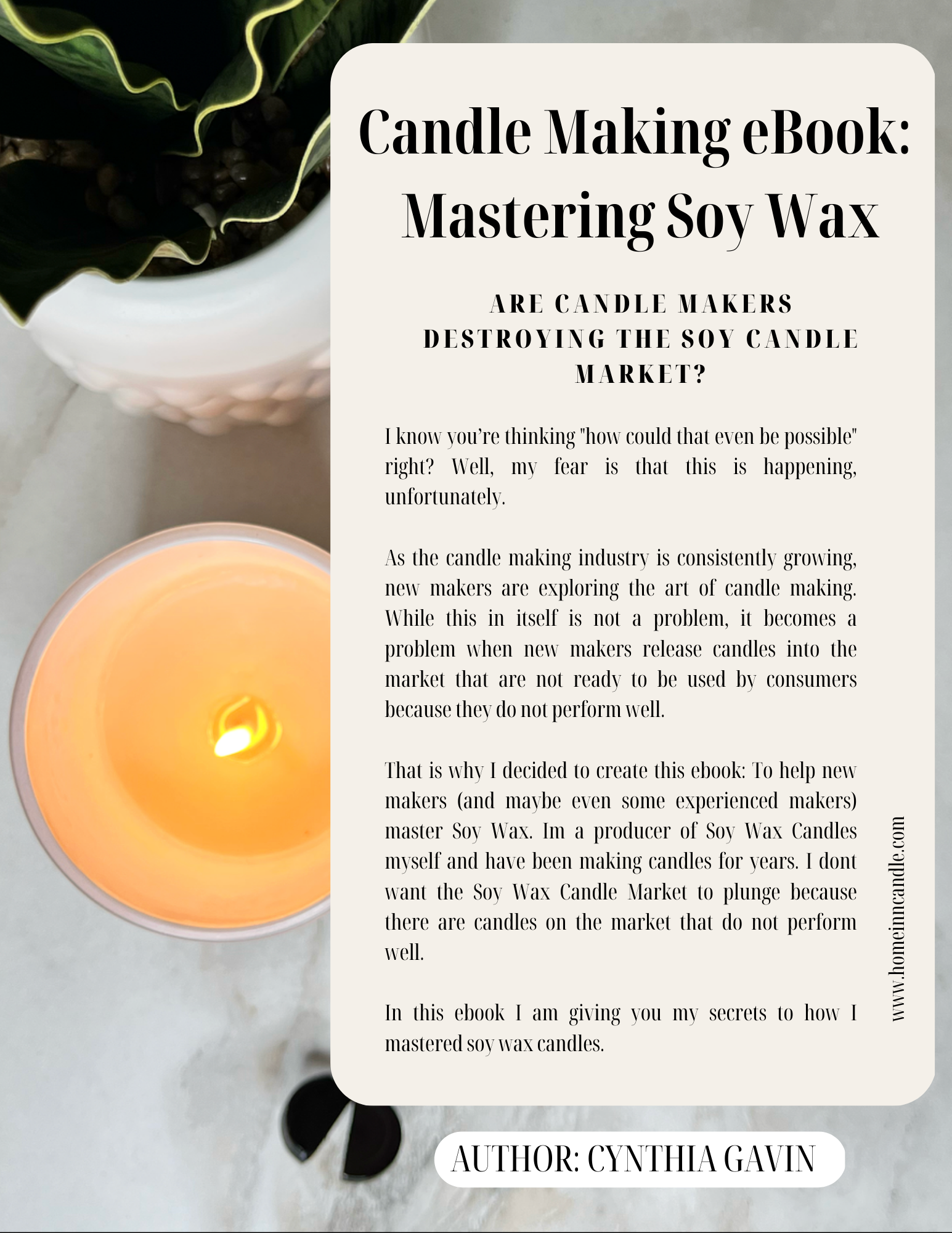 Candle Making eBook: Mastering Soy Wax  Candle Making Book – Home Inn  Candle Company