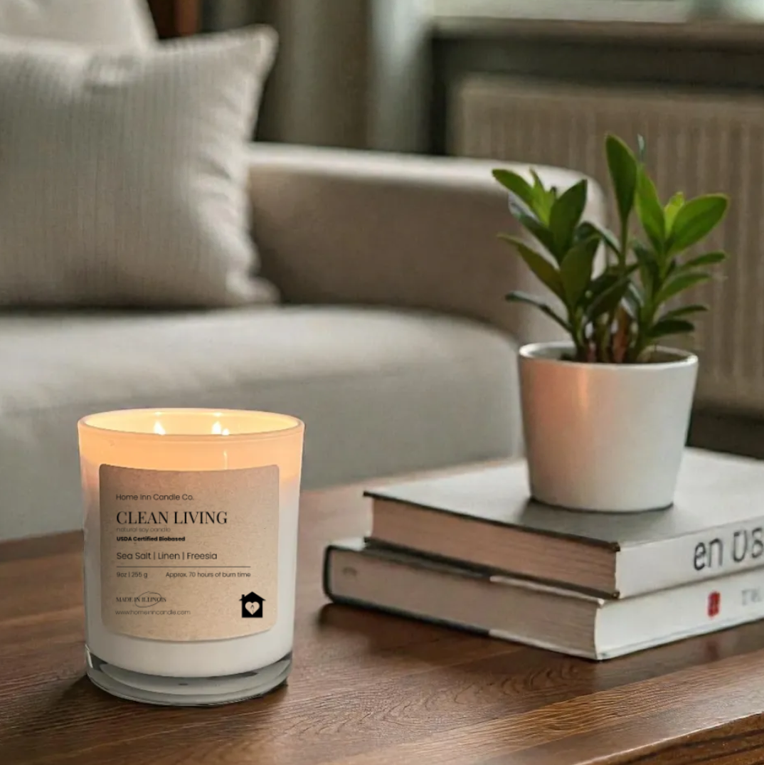 USDA Certified Biobased candle from Home Inn Candle clean burning candle