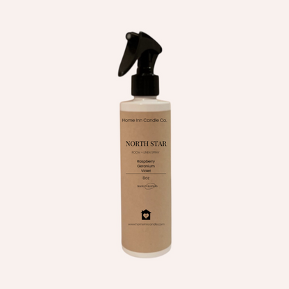 Bottle of 'North Star' product by Home Inn Candle Co. on a white background