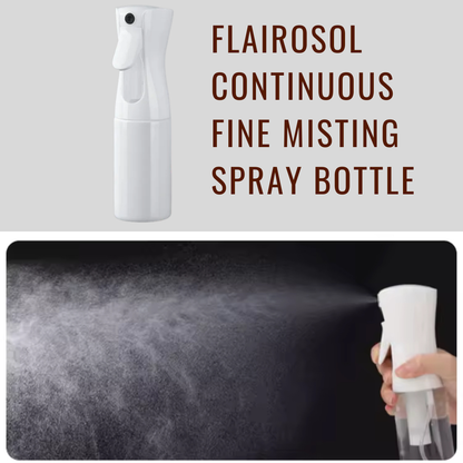 Flairosol Continuous Spray Bottle (200ml / 6oz) | Set of 10 Fine Mist Spray Bottles