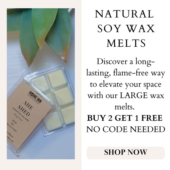 Soy Wax Melts
Discover a long-lasting, flame-free way to elevate your space with our LARGE wax melts. 
BUY 2 GET 1 FREE 
NO CODE NEEDED